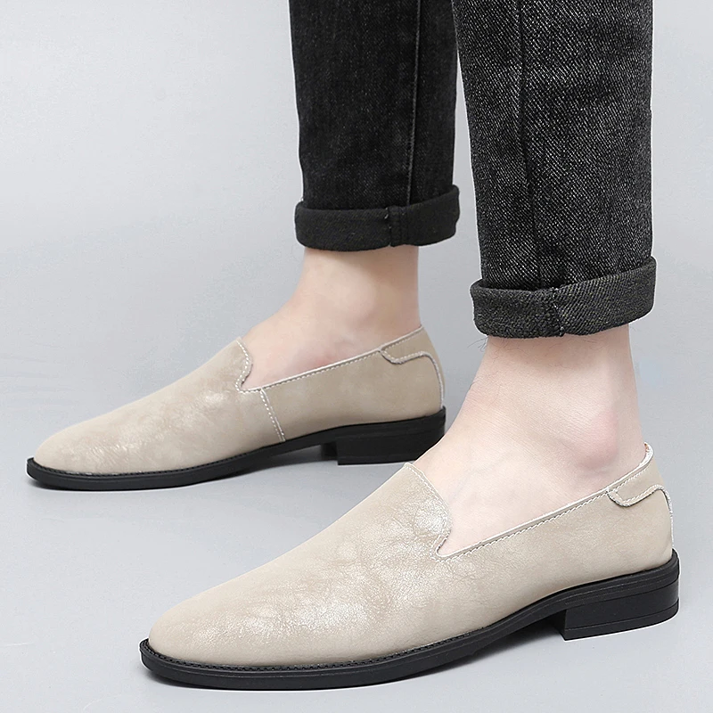 Fashion Men Leather Shoes Comfortable Man Casual Shoes Slip on Male Outdoor Big Size 48 Leather Driving Shoes Men Footwear - Image 3