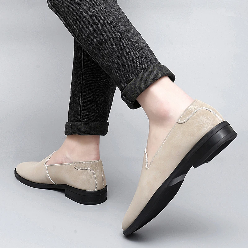 Fashion Men Leather Shoes Comfortable Man Casual Shoes Slip on Male Outdoor Big Size 48 Leather Driving Shoes Men Footwear - Image 5