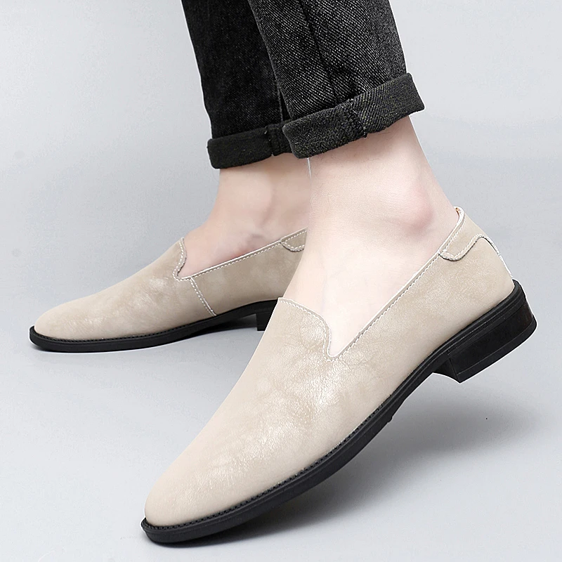 Fashion Men Leather Shoes Comfortable Man Casual Shoes Slip on Male Outdoor Big Size 48 Leather Driving Shoes Men Footwear - Image 4