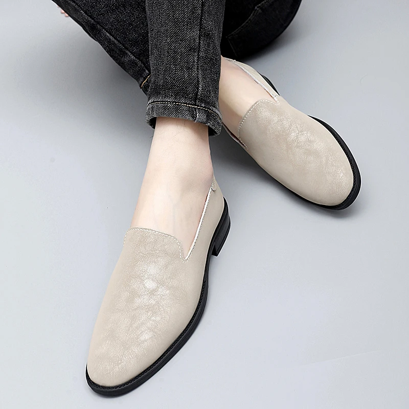Fashion Men Leather Shoes Comfortable Man Casual Shoes Slip on Male Outdoor Big Size 48 Leather Driving Shoes Men Footwear - Image 2