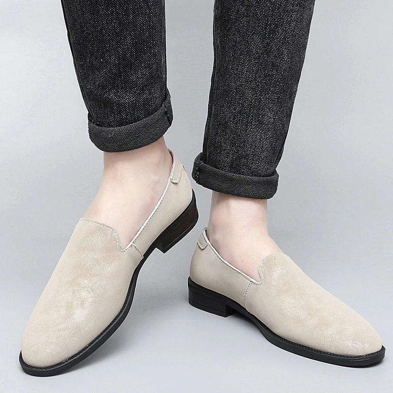 Fashion Men Leather Shoes Comfortable Man Casual Shoes Slip on Male Outdoor Big Size 48 Leather Driving Shoes Men Footwear - Image 6